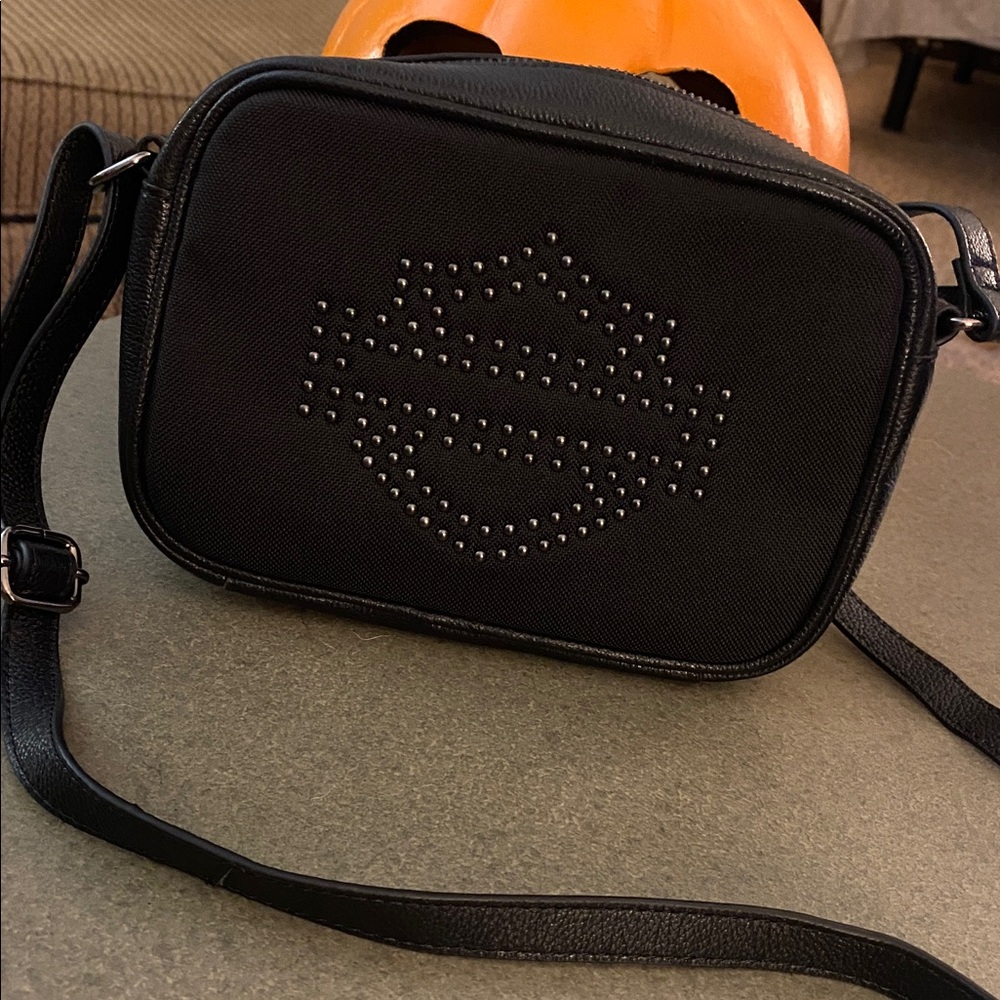 Harley l Davidson - Black Studded Crossbody Bag